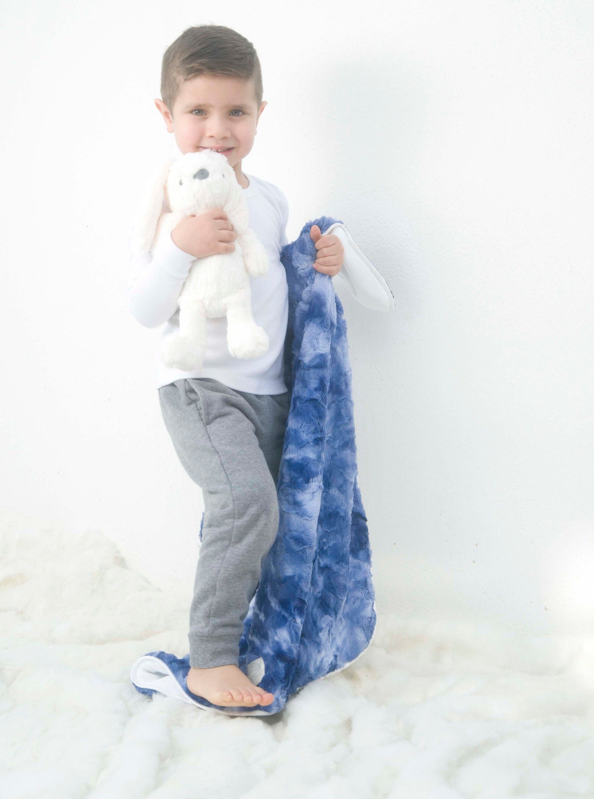 Luxe Baby Tye Dye Midnight Blue Blanket - Baby to Throw sizes