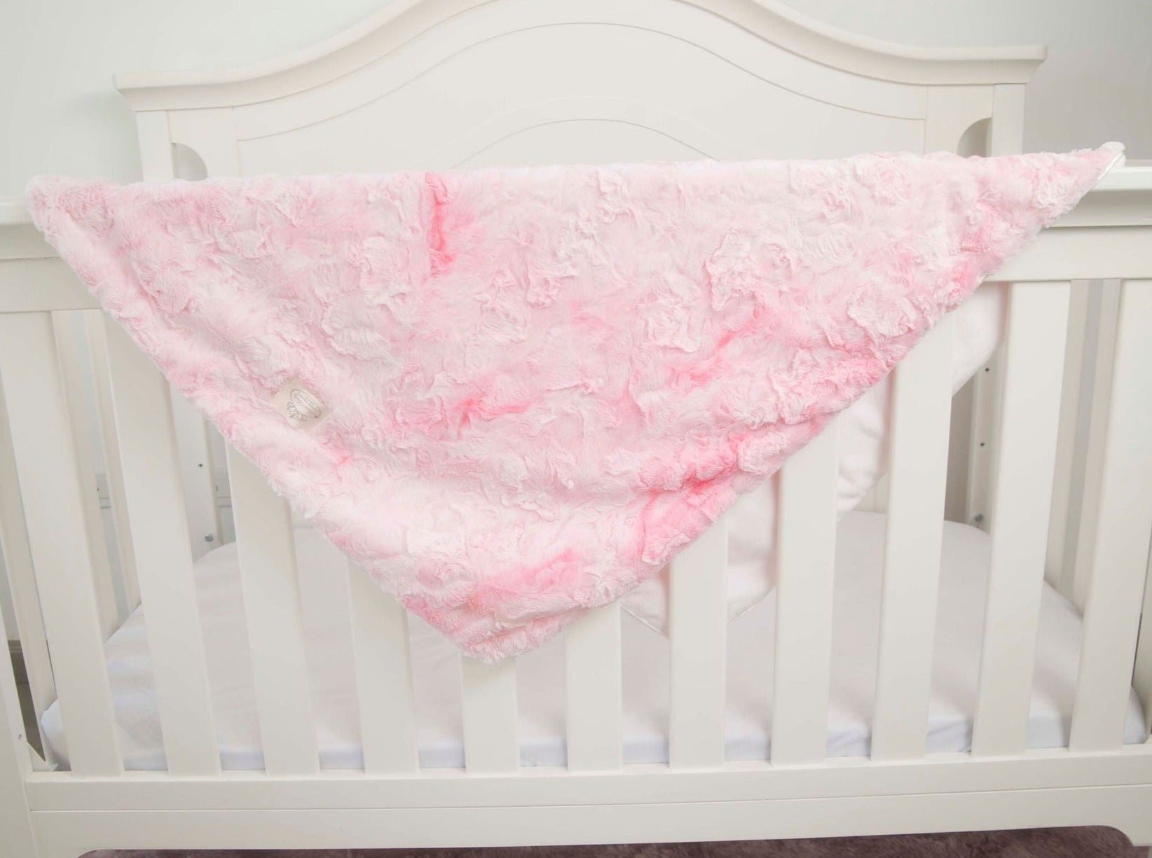 Luxe Baby Tye Dye Pink Blanket - Blush Stroller size