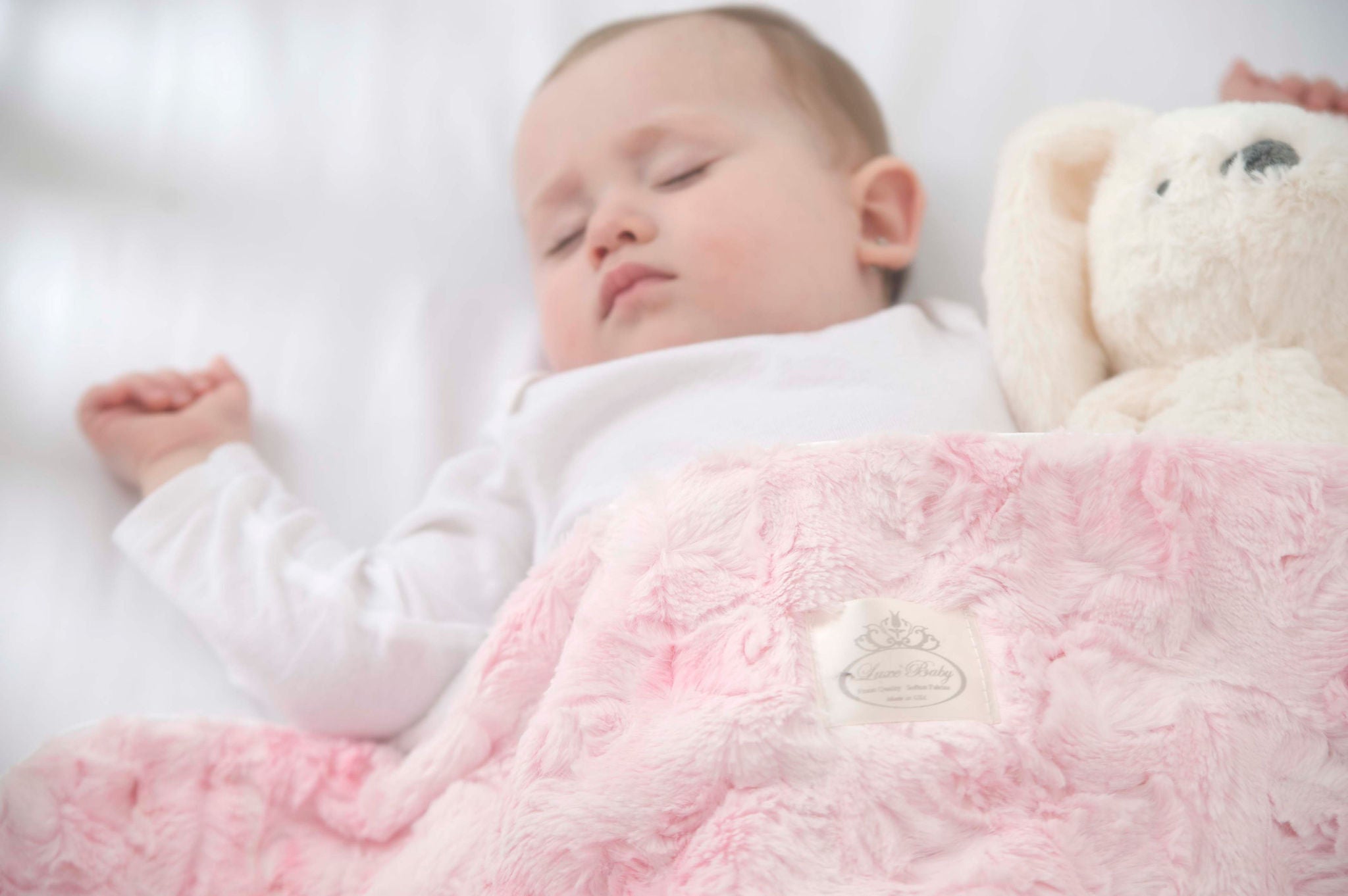 Luxe Baby Tye Dye Pink Blanket - Blush Stroller size