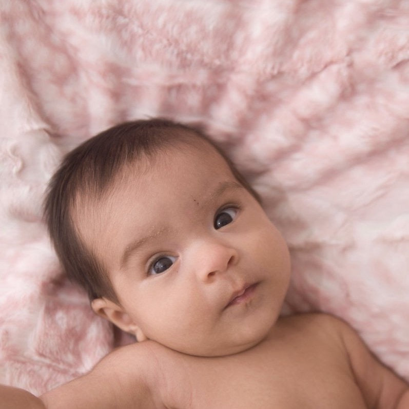 Chettah Blush Luxe Baby Girls Blanket