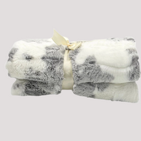Calloway Grey Cow Print Blanket