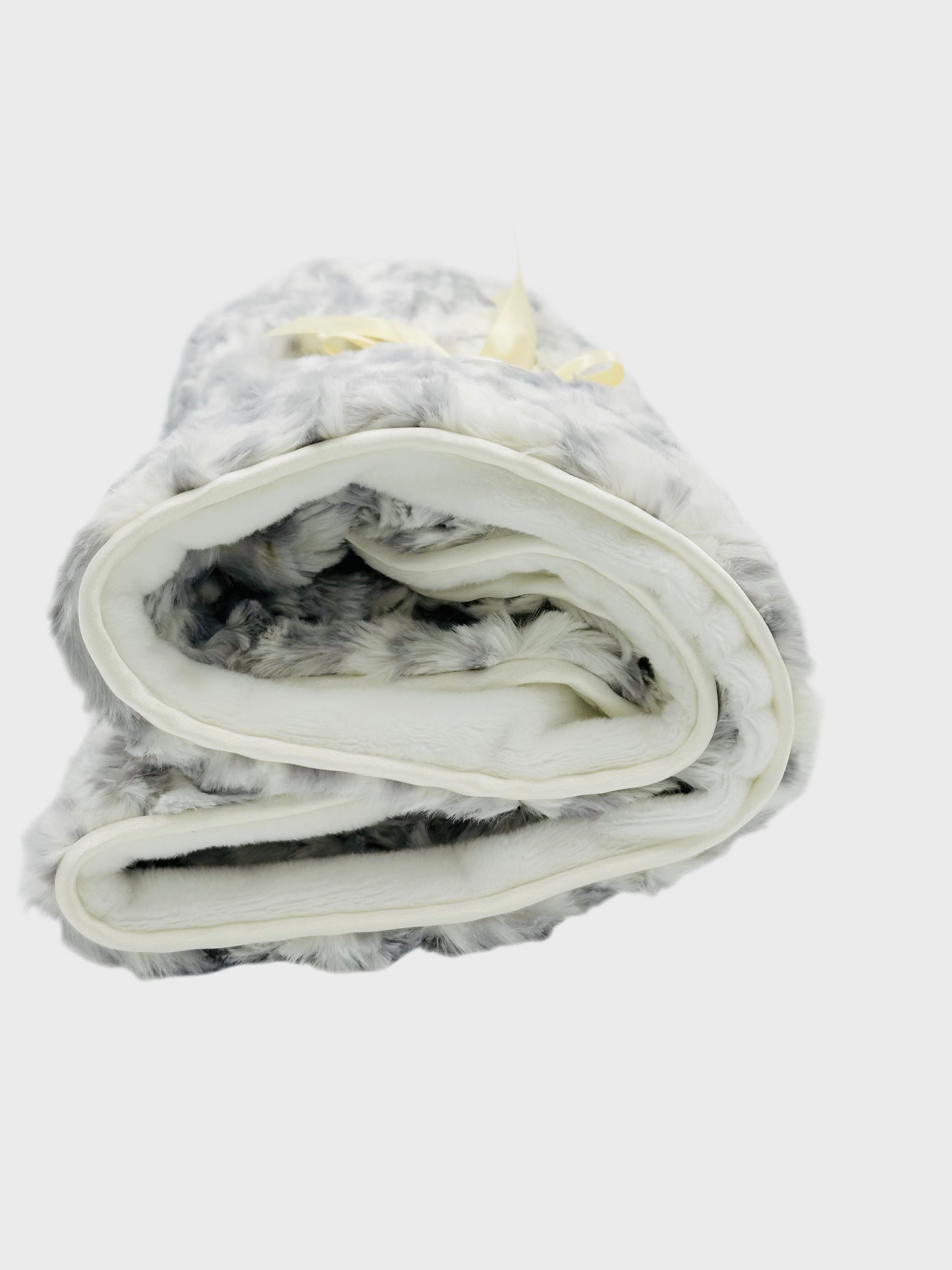 Calloway Grey Cow Print Blanket