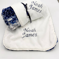 Noah Blue Leopard Baby Basket