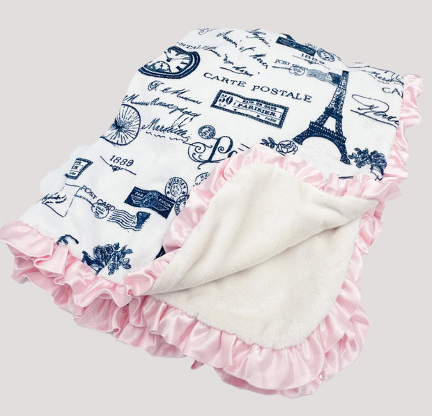 Emely in Paris Print Blanket