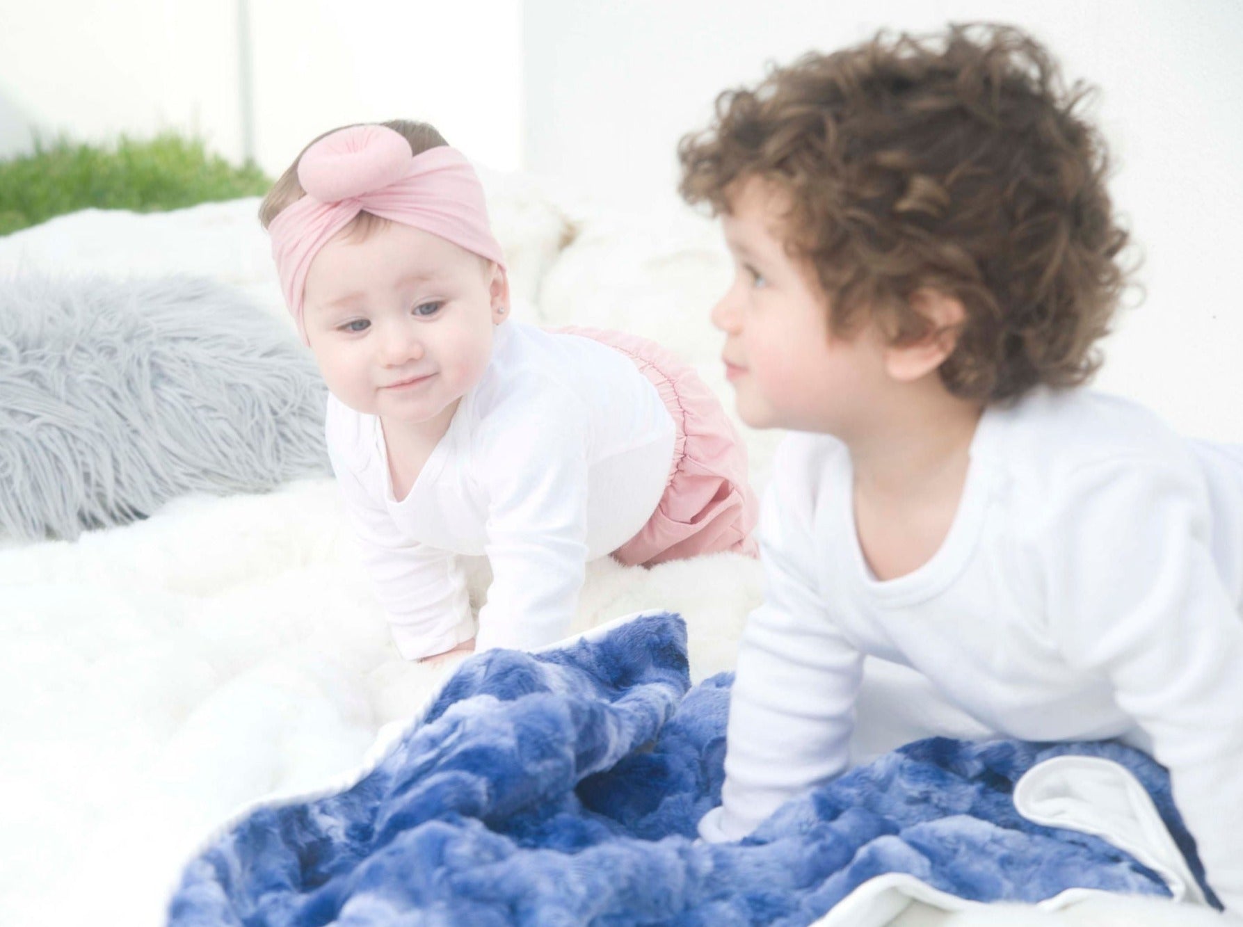 Luxe Baby Tye Dye Midnight Blue Blanket