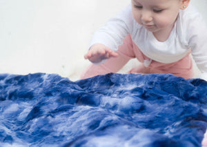 Luxe Baby Tye Dye Midnight Blue Blanket - Baby to Throw sizes