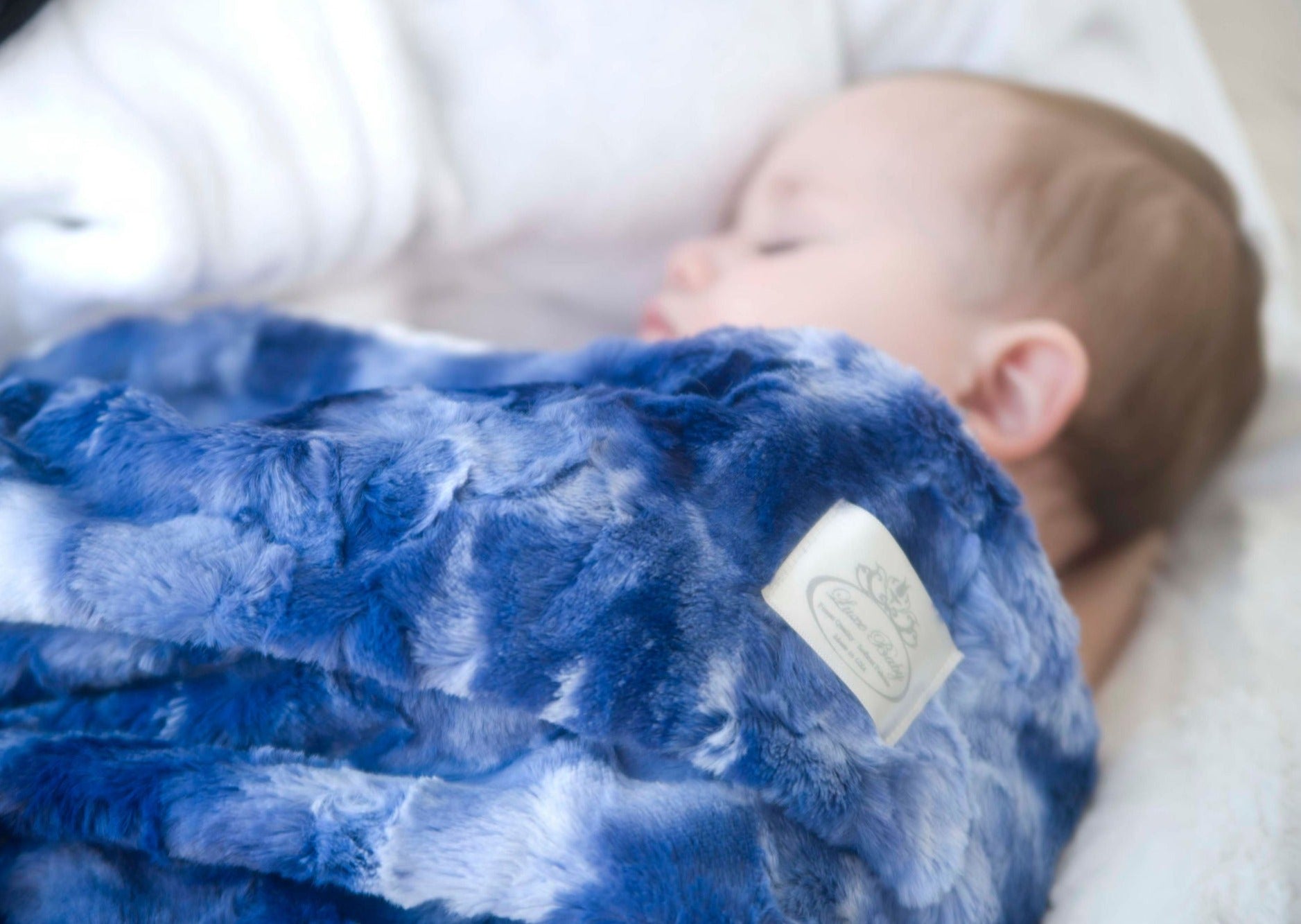 Luxe Baby Tye Dye Midnight Blue Blanket - Baby to Throw sizes