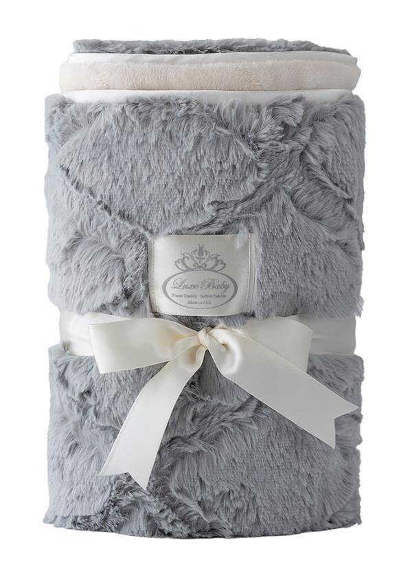 NEW! Luxury Plush Diamond Texture Baby Blanket - Grey - Shop baby blankets, baby shower gifts, newborn baby clothes & more..