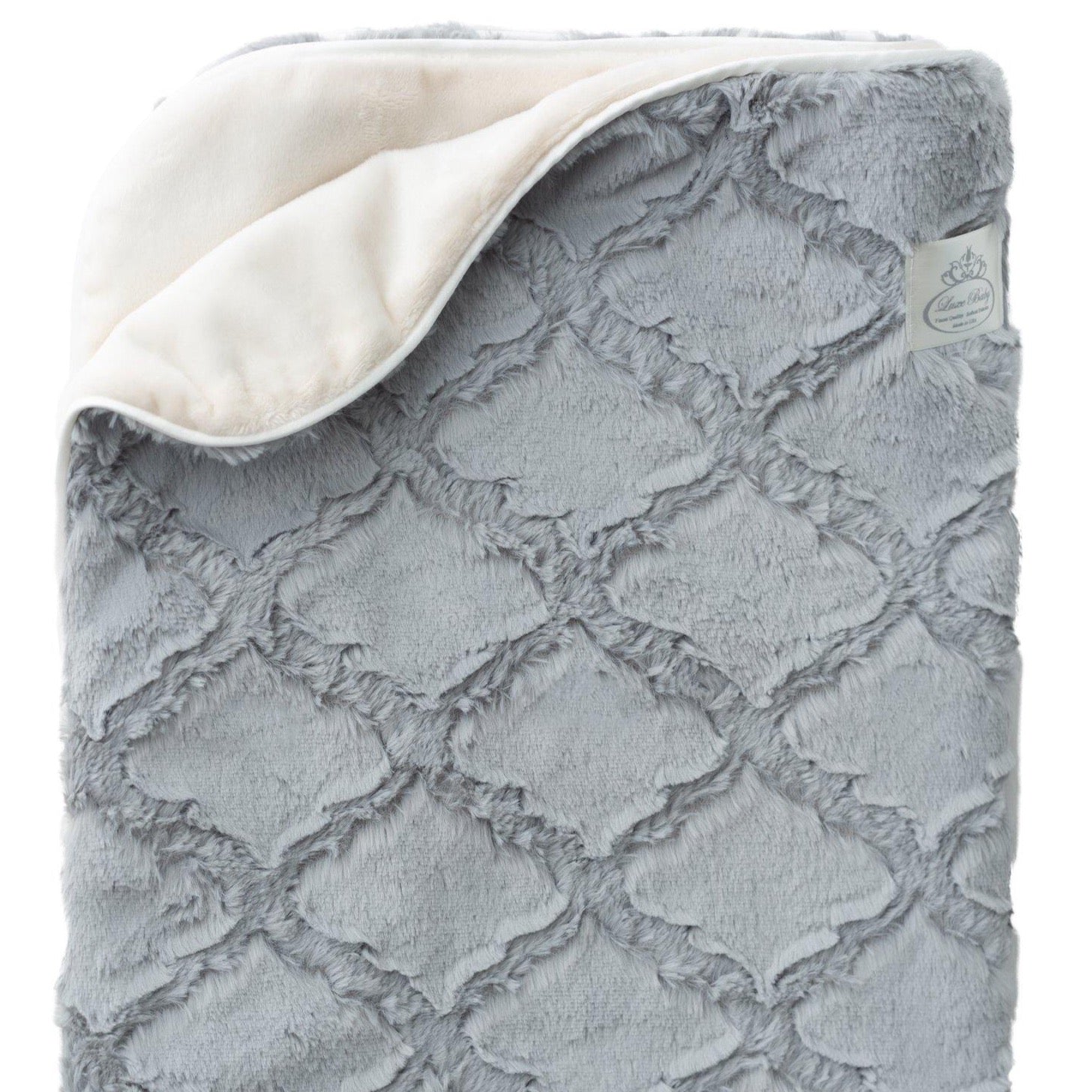 NEW! Luxury Plush Diamond Texture Baby Blanket - Grey - Shop baby blankets, baby shower gifts, newborn baby clothes & more..