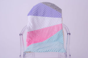 NEW!  Rainbow Patchwork Girls Blanket