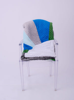 NEW!  Blue Patchwork Blanket