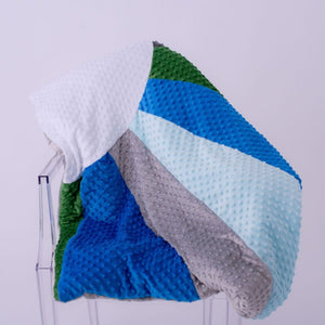 NEW!  Blue Patchwork Blanket