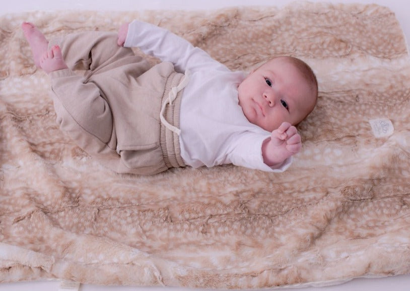 Chettah Tan  Luxe Baby Girls Blanket