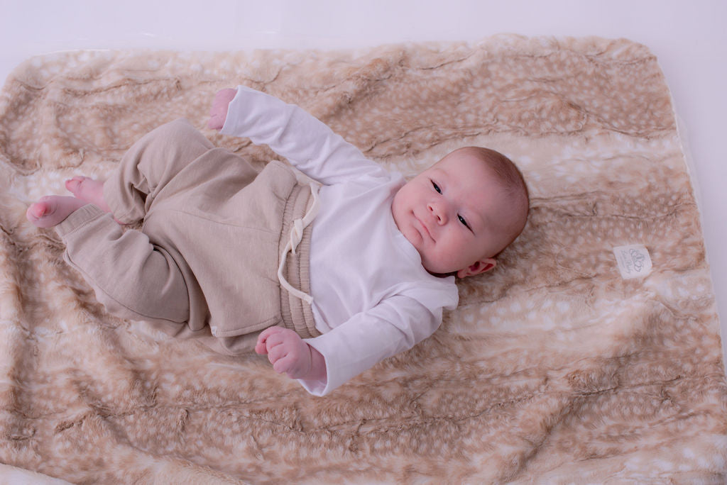 Chettah Tan  Luxe Baby Girls Blanket