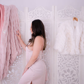 Luxe Clouds Faux Fur Throw Blanket