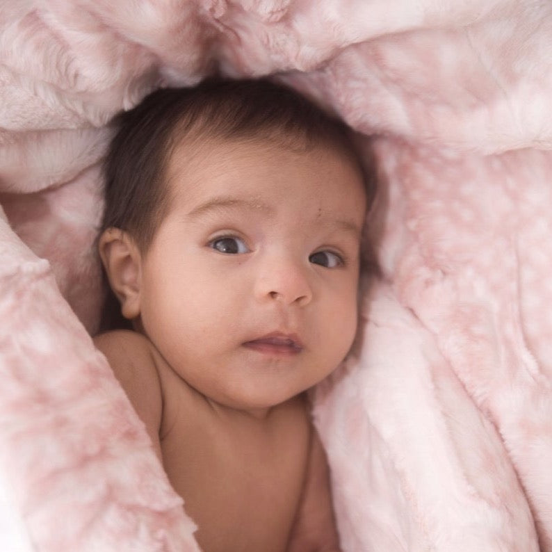 Chettah Blush Luxe Baby Girls Blanket